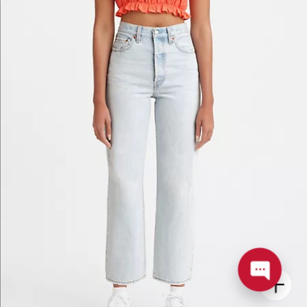 Levi Ribcage Straight Light Wash Size 30